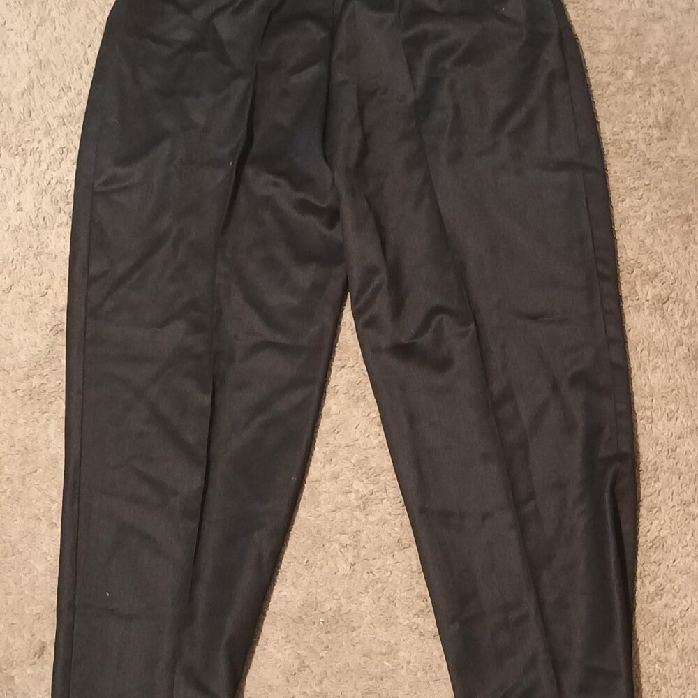 WTMZ Trousers Women S Black High Waist Pleated Wide Leg Minimalist Office Chic N - Picture 7 of 7